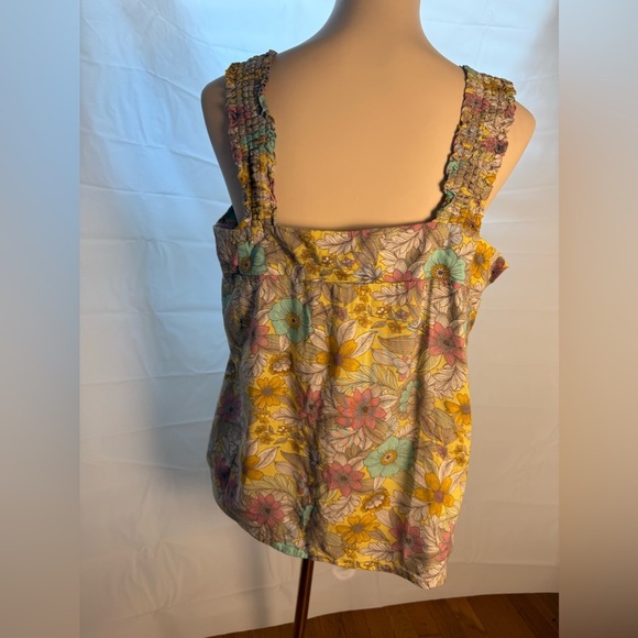 a.n.a Pink and Blue Smocked Tank Top - Picture 2 of 8